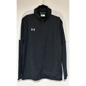 Under Armour Jacket Mens Black White Full Zip Athletic Track Size XXL